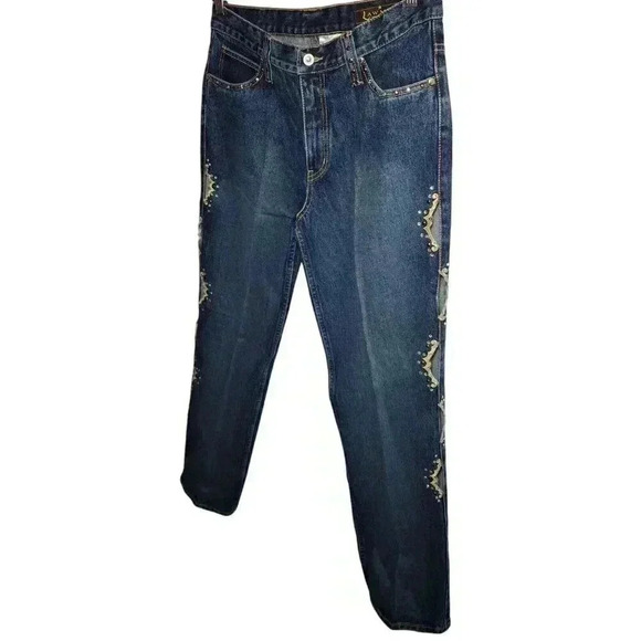Vintage Lawman Jeans Womens 13 Stonewash Slim Fit Denim Low Rise Western - Picture 2 of 11
